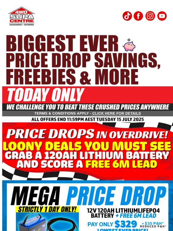 📉 Gigantic Price Drops, 2 for 1 Deals & More Must End Midnight 🎁