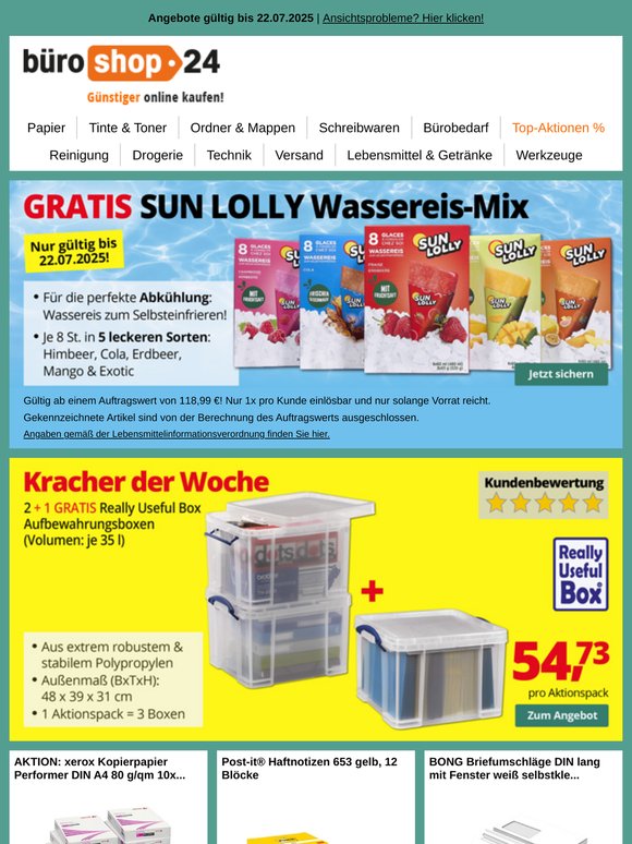 😎 Ice Ice Baby: GRATIS Wassereis-Mix sichern!