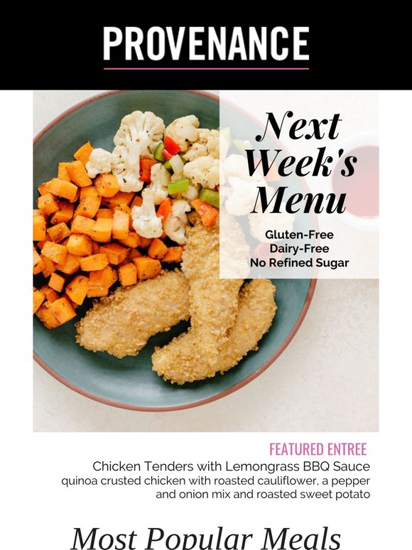Next Week’s Menu: Most Popular Meals
