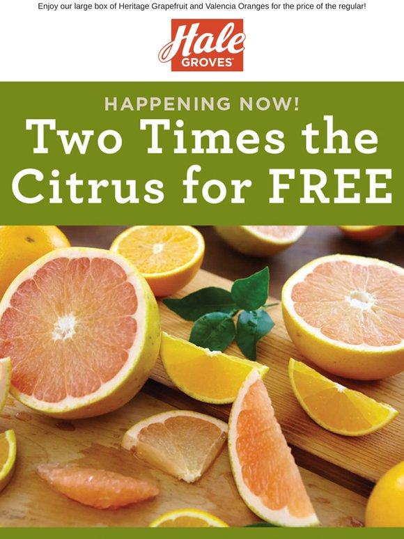 FREE Citrus 🍊🍊 Two Times the Citrus for Free Continues!