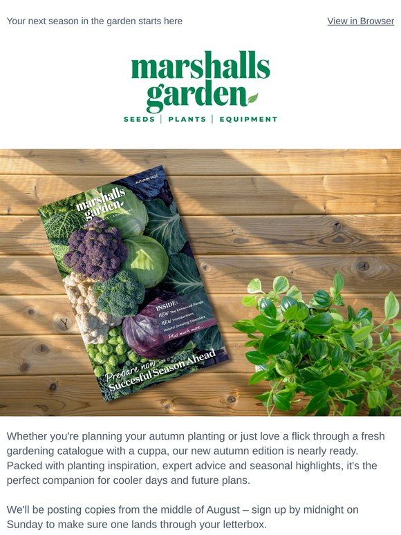 Plan ahead for autumn – get your free gardening catalogue