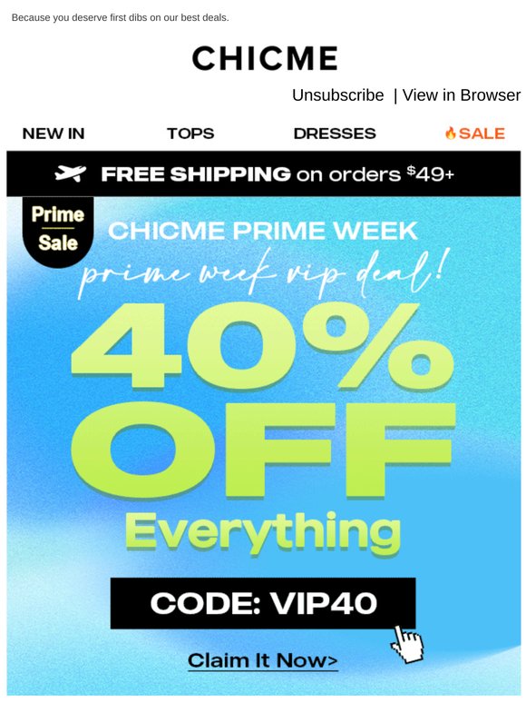 🔥 Your VIP 40% OFF Prime Week Coupon is Here!