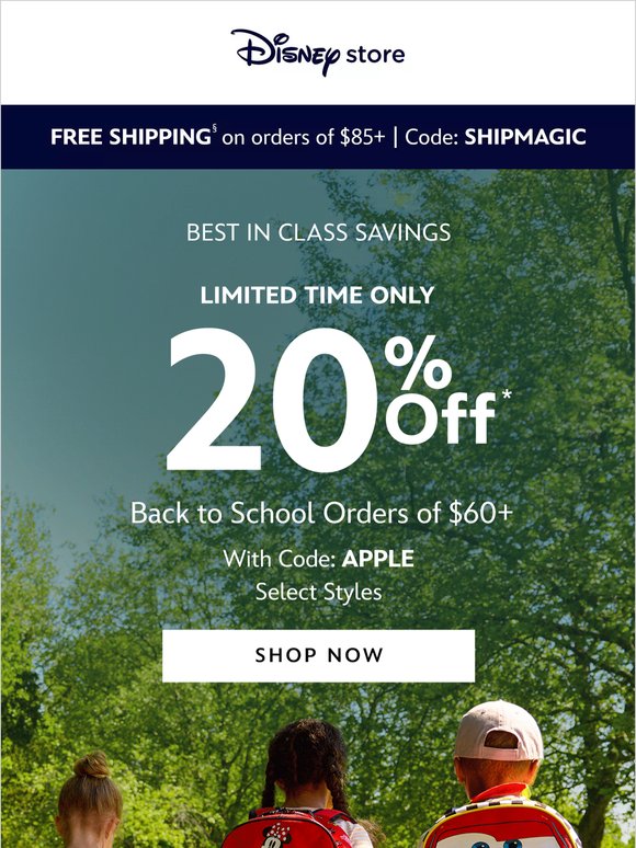 20% Off your $60+ Back to School order ✎