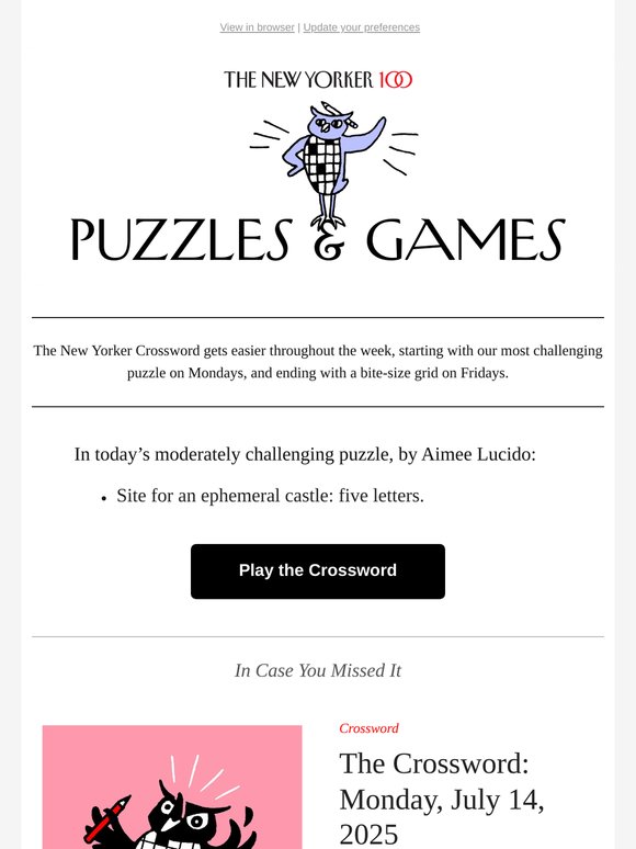 Today’s Crossword Puzzle