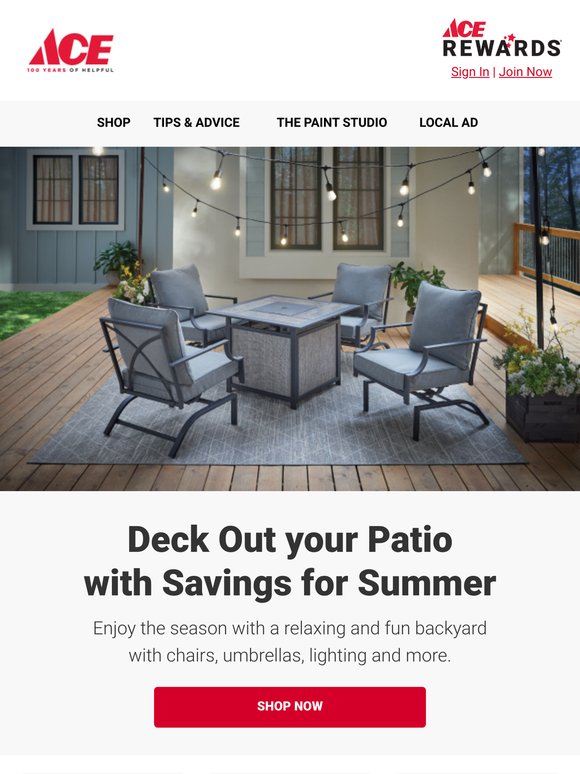 Save on Summer Patio Finds at Ace!