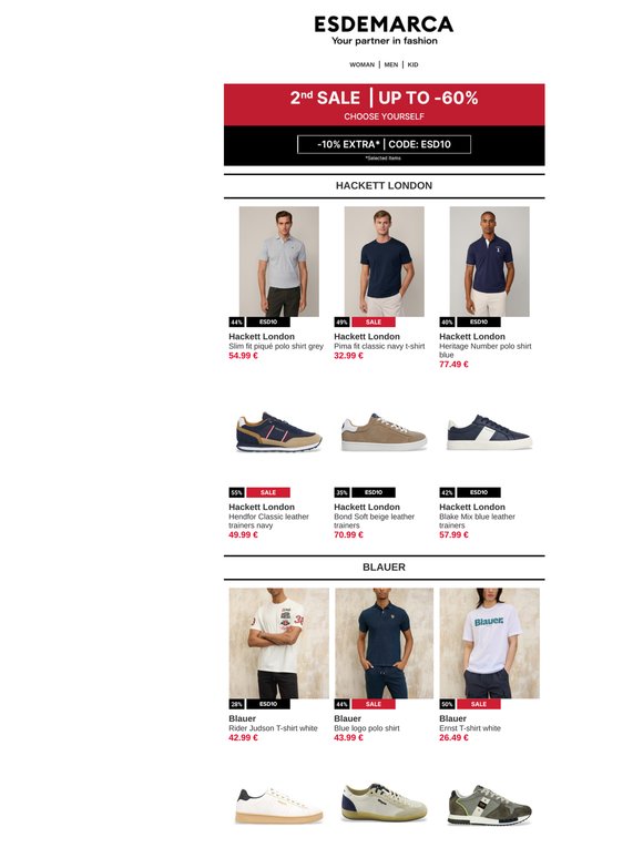 Hackett London, Blauer and C.P. Company in the 2nd Sale… can you choose just one?