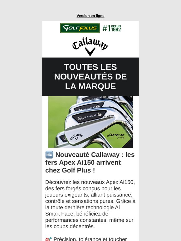 Découvrez les dernières nouveautés Callaway et tentez votre chance avec les jeux-concours ⛳ !
