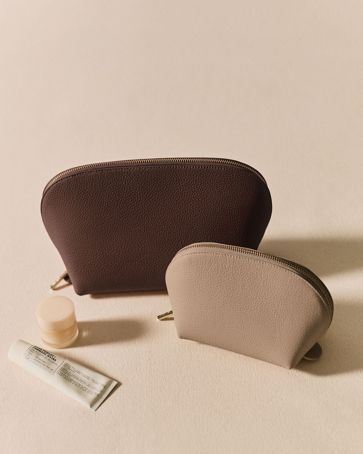 Travel Case Set Cocoa/ Pebble