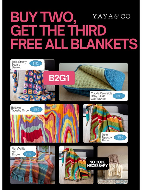SALE ALERT: Buy Two, Get the Third Blanket Free 🚨