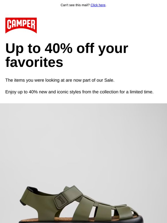 Hi,  enjoy up to 40% off your favorite styles