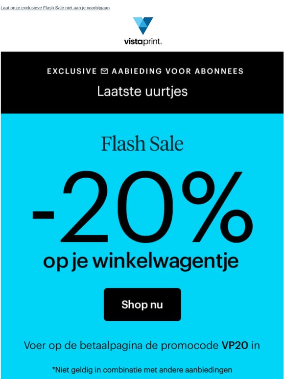 LAATSTE UURTJES ⏳ | -20% op je winkelwagentje