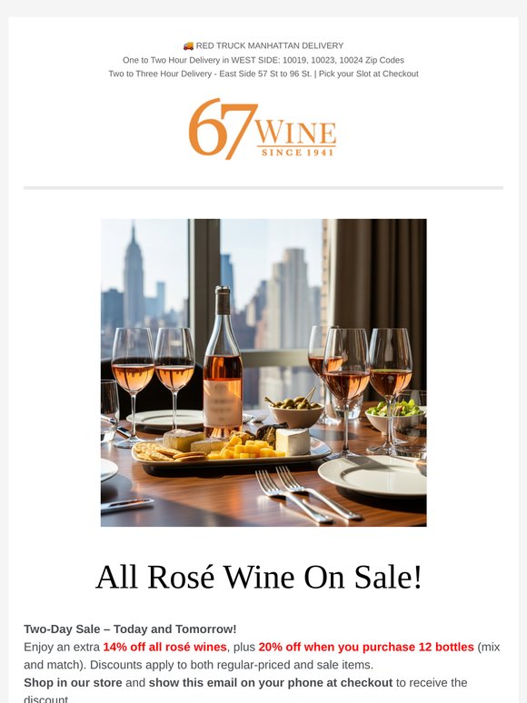 Up to 20% Off on All Rose! Plus, Portuguese Wine Tasting on Friday