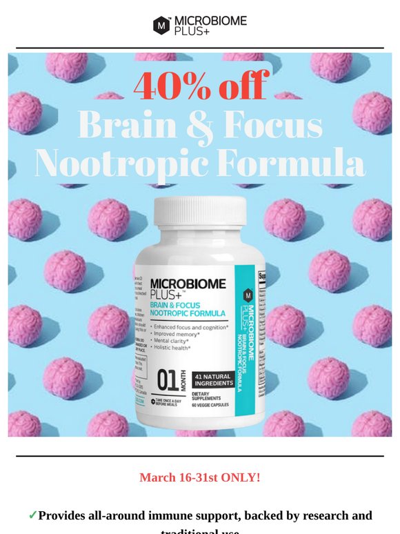 40% off! 🧠