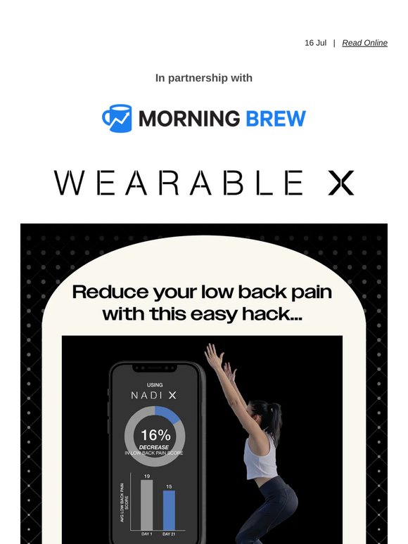 Reduce your low back pain with this easy hack...