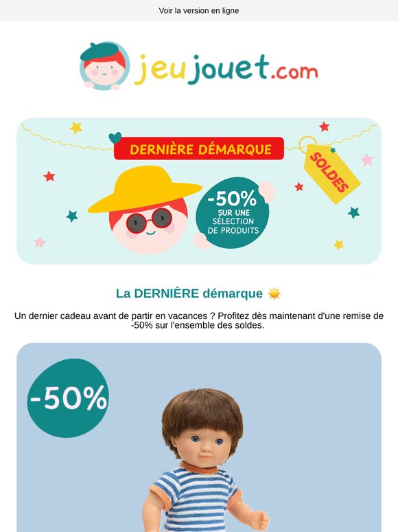 ☀️ Dernière démarque chez Jeujouet : Viens découvrir notre sélection !
