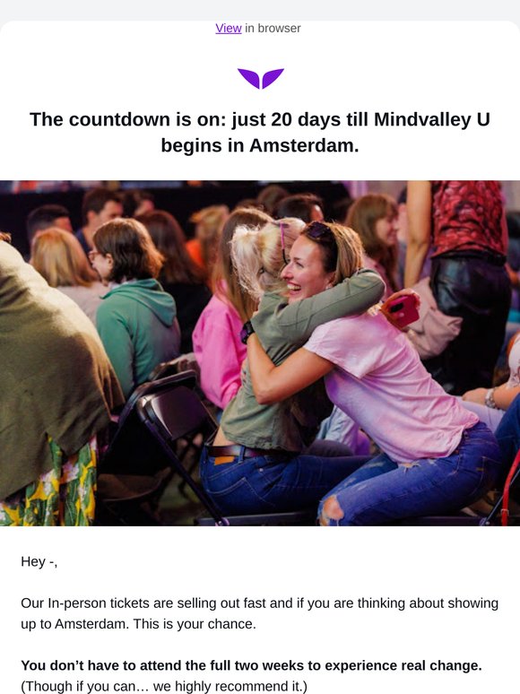 —, 20 Days to Go — Here's How You Can Still Join MVU