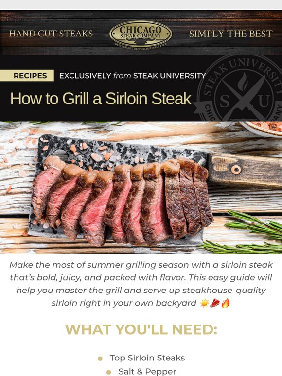How to Grill a Sirloin Steak with Steak University 🥩
