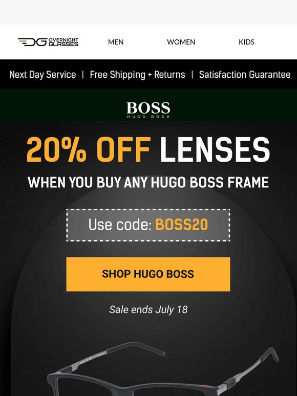 Limited-Time Hugo Boss Lens Deal