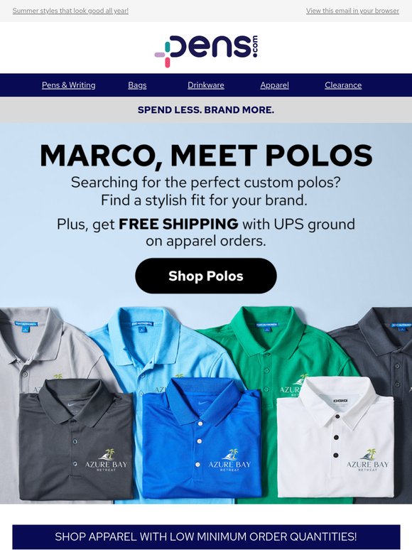 FREE Shipping on Custom Polos 👕