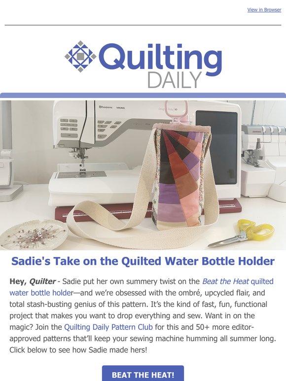 Quilt it, carry it, love it—this summer sew is too cute to miss!