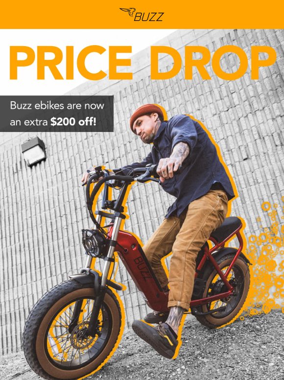 Buzz ebikes an extra $200 OFF!