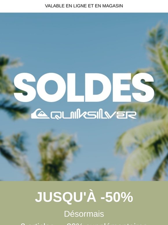 Désormais -20% extra dès 3 articles achetés avec notre dernière démarque !