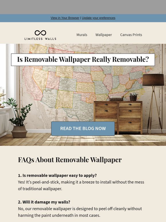 Limitless Walls: Discover Removable Wallpaper