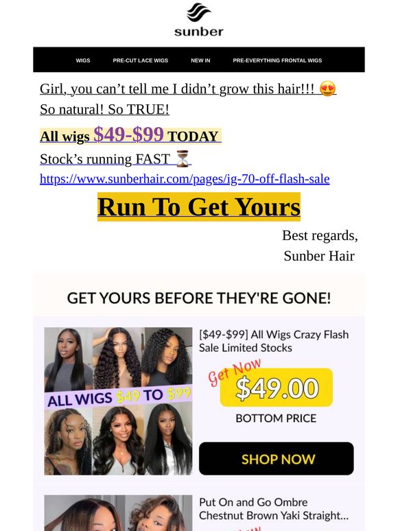 Sorry, we will close your $49-$99 special offer Today