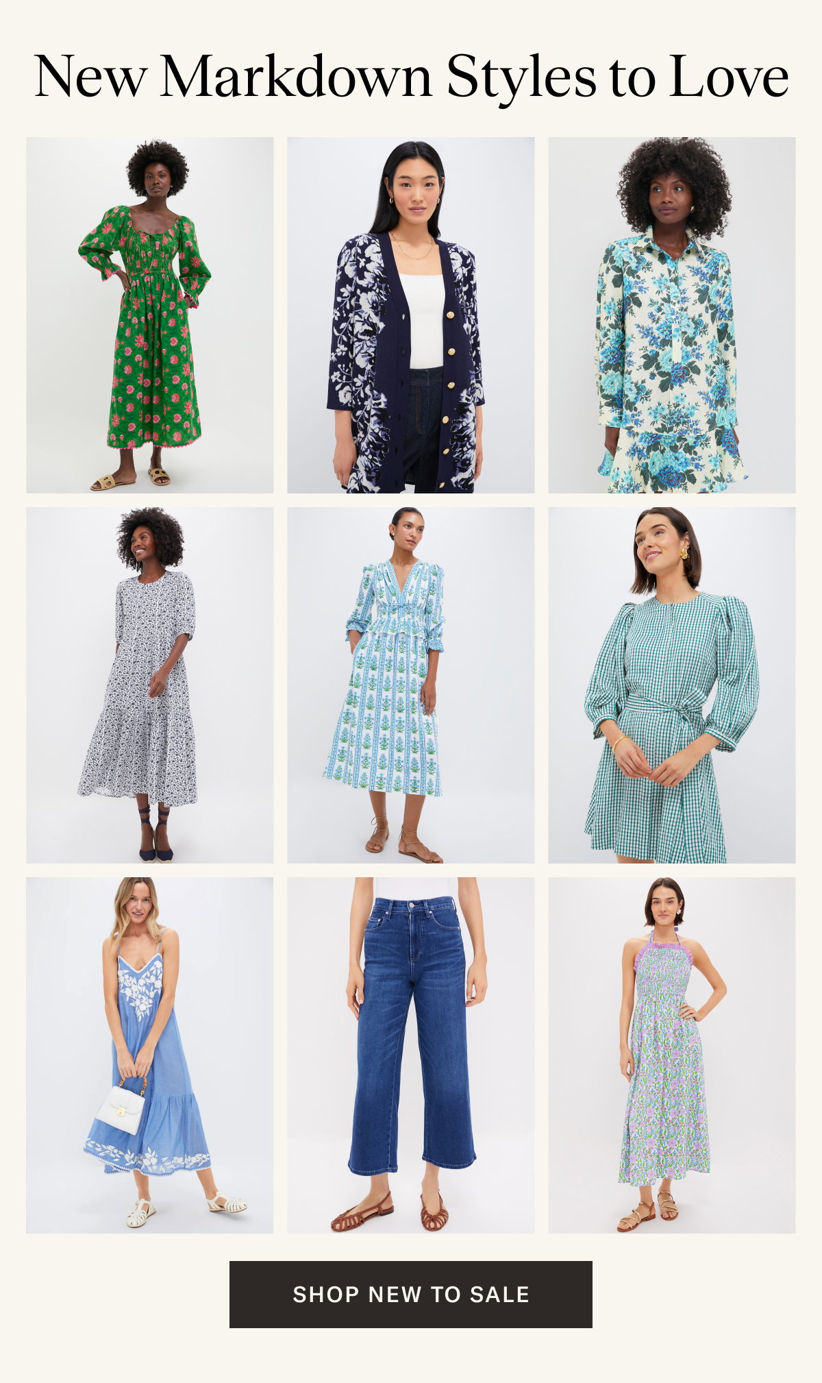 3x3 grid of new to sale.