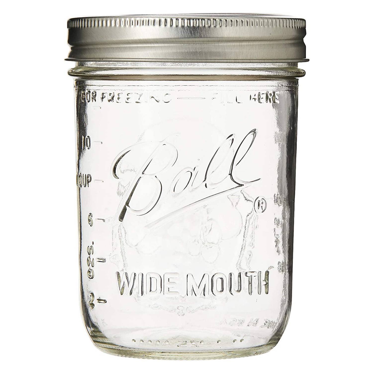 BALL WIDE-MOUTH PINT CANNING JARS (12)