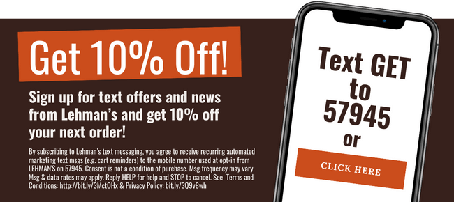 Get 10 percent off when you sign up for texts