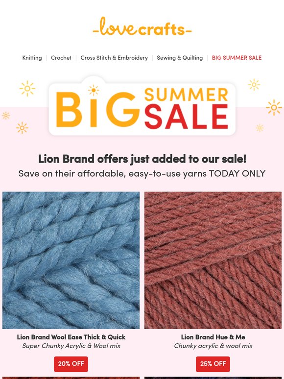 LION BRAND ON SALE 🏃‍♂️ Run, don't walk!