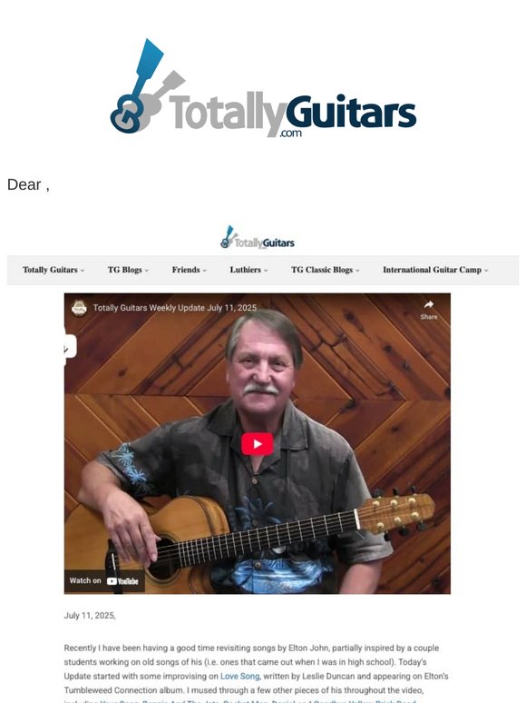 Don’t forget the TG News!