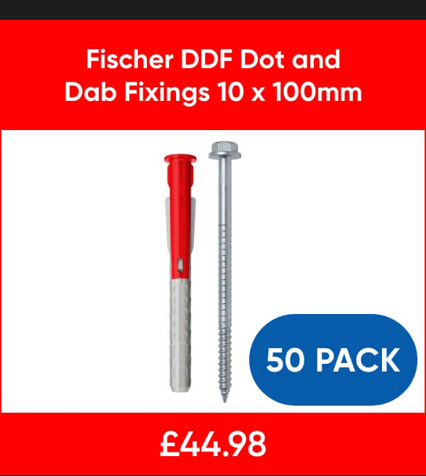 Fischer DDF Dot and Dab Fixings 10 x 100mm