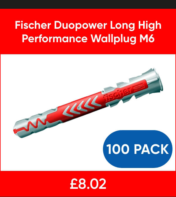 Fischer Duopower Long High Performance Wallplug M6 x 50mm