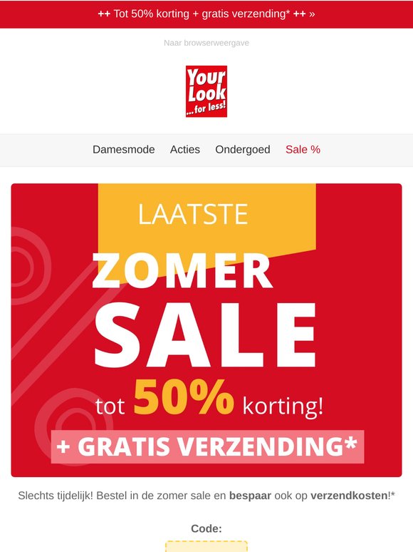 😎 Grote zomer sale + gratis verzending = 😍