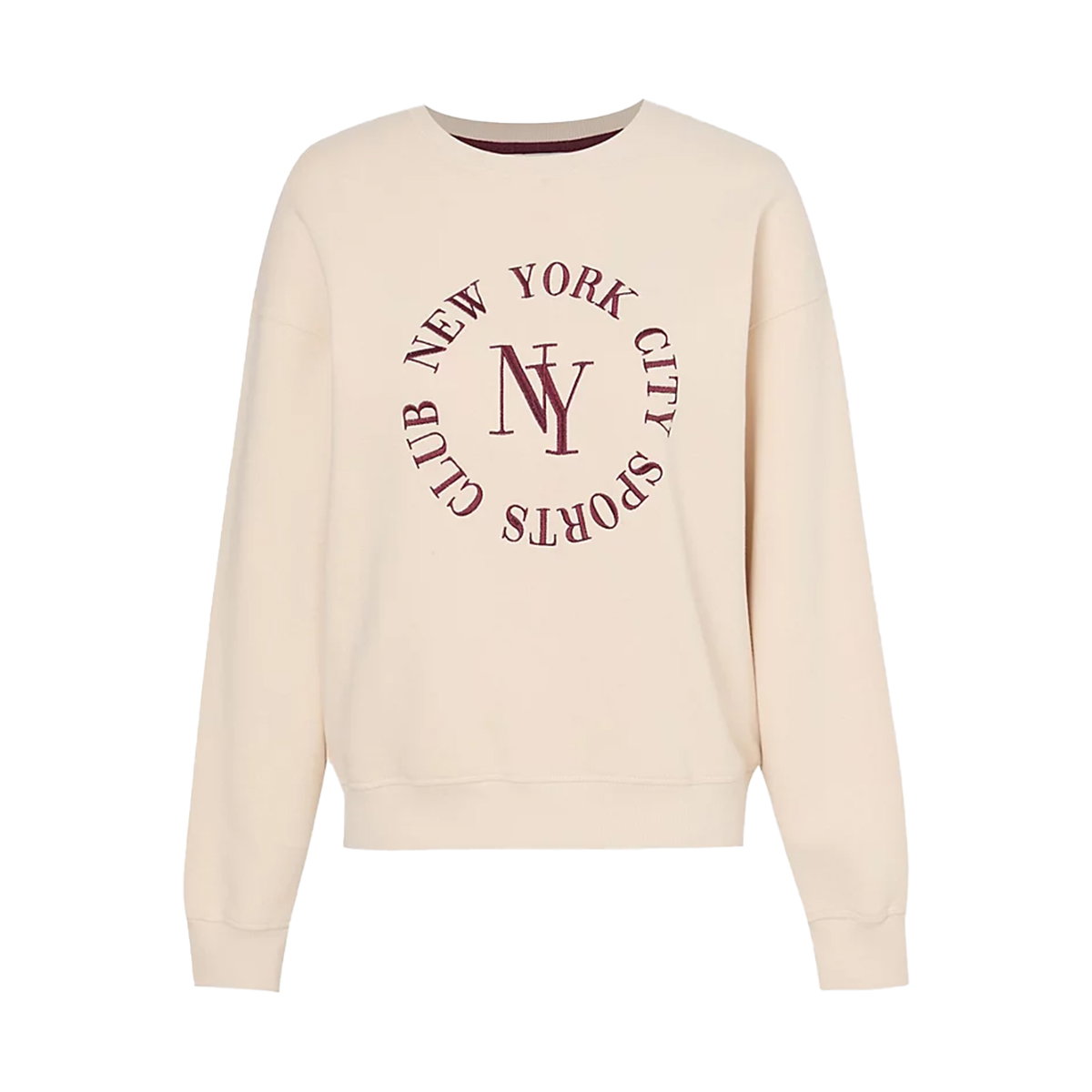 Cream NY Sports Club Embroidery Sweatshirt, £15