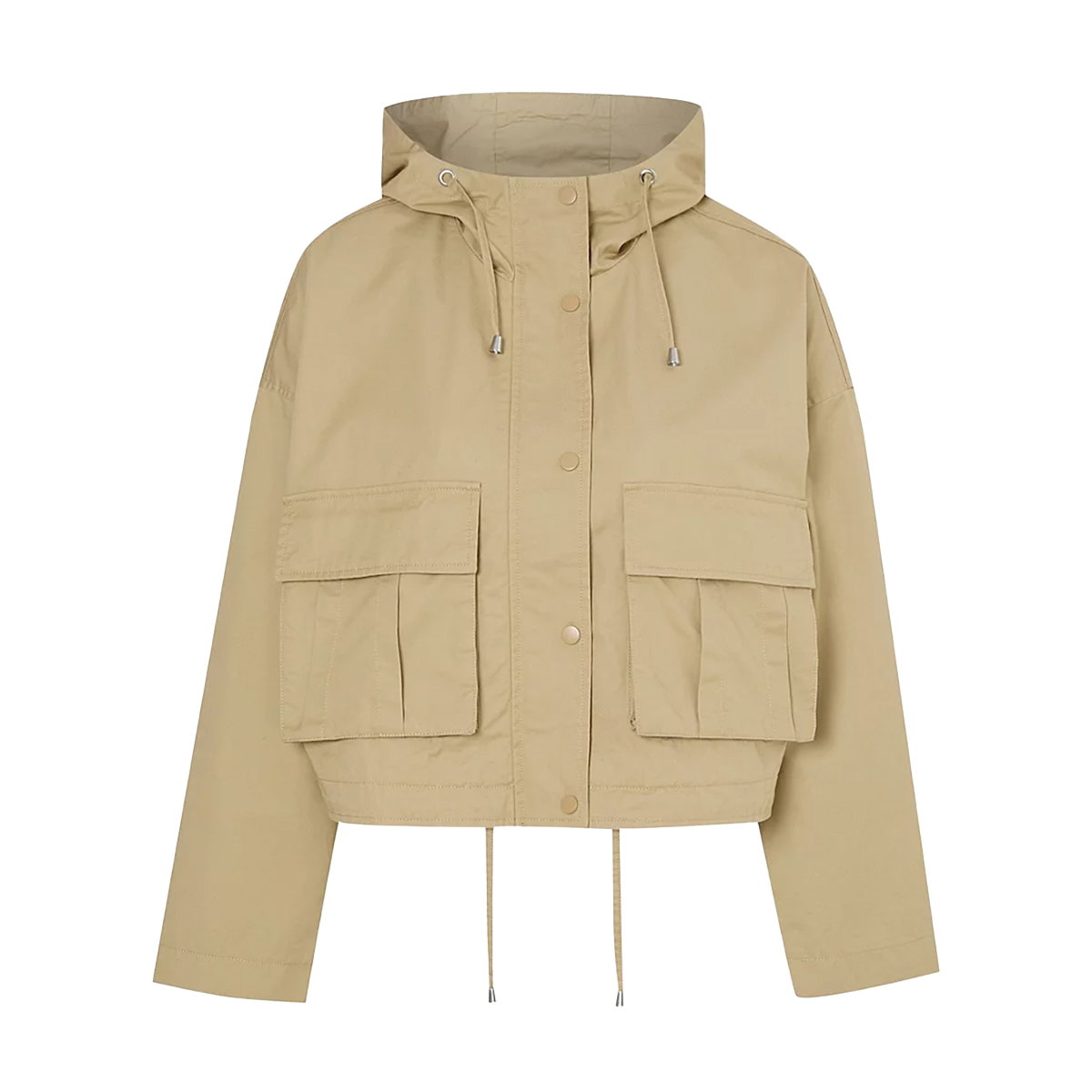 Camel Boxy Cropped Cargo Jacket, £35