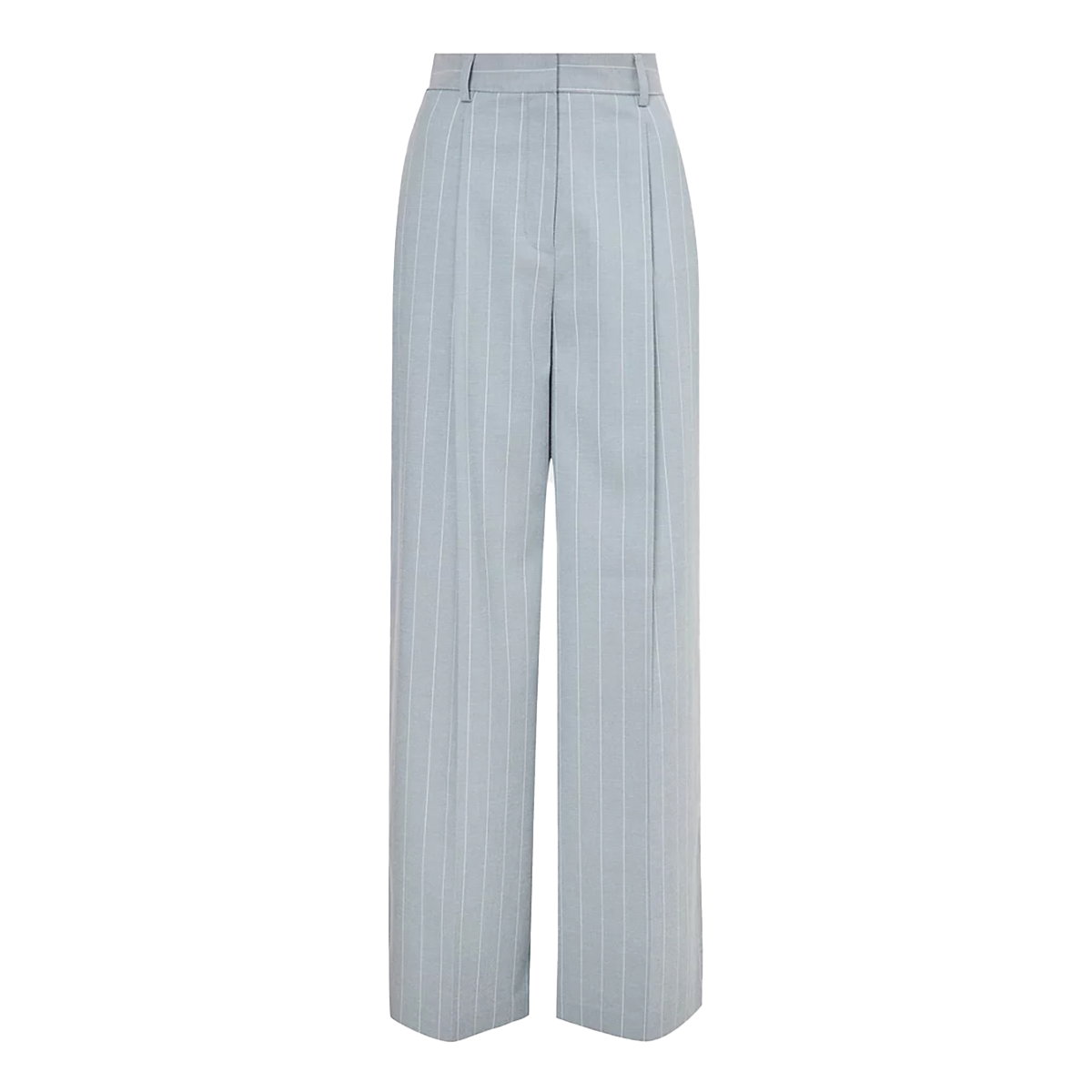 Light Blue Pinstripe Pleated Smart Trousers, £18