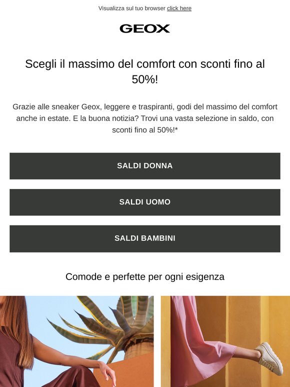 Sneaker Geox: Comode, traspiranti e con sconti fino al 50%!
