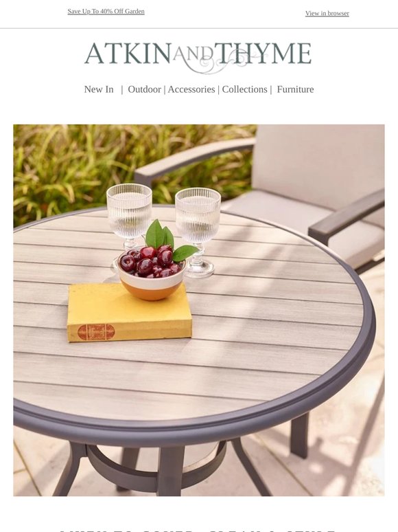 When To Cover, Clean and Style: Garden Furniture