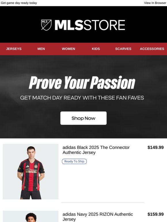 Thanks For Visiting The Official MLS Store