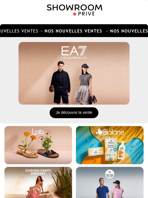 EMPORIO ARMANI, VICTORIA'S SECRET, LES PETITES BOMBES et 12  nouvelles ventes en ligne aujourd'hui