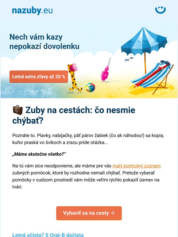 [Letných -20 %] Na dovolenku? 🌴☀️ Zbaľte zuby správne!