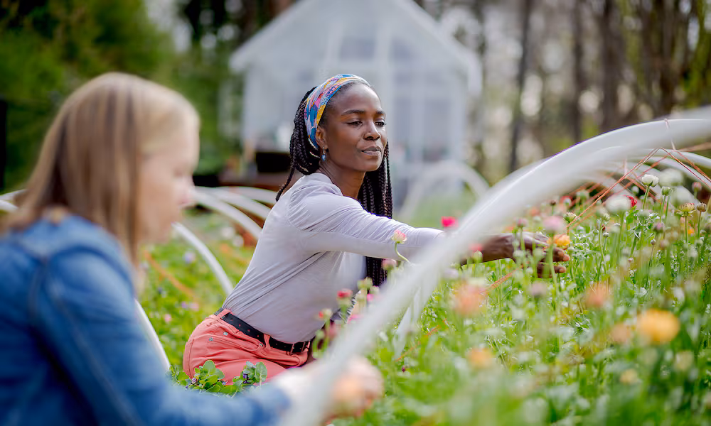 In the TV show "Homegrown," Atlanta farmer Jamila Norman of Patchwork Farms helps families transform their home gardens and farms into more useful, productive spaces. (Courtesy of Magnolia Network)