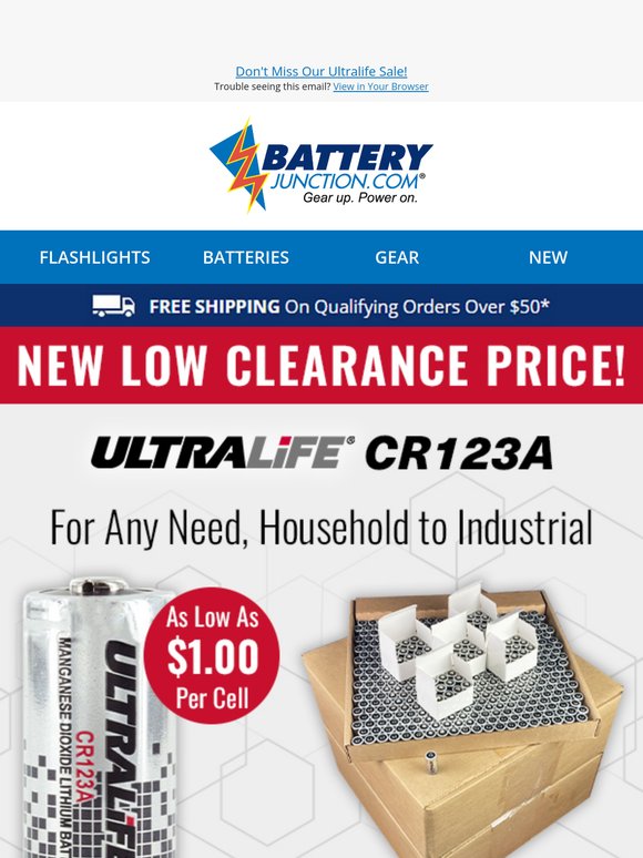 🔋Ultralife CR123A Sale – Best Price Ever!