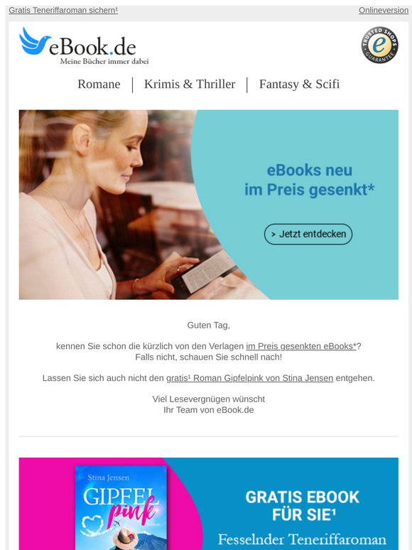 Achtung: eBooks neu im Preis gesenkt - jetzt zugreifen!