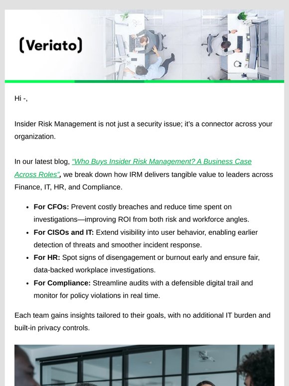 How does your team benefit from Insider Risk Management?