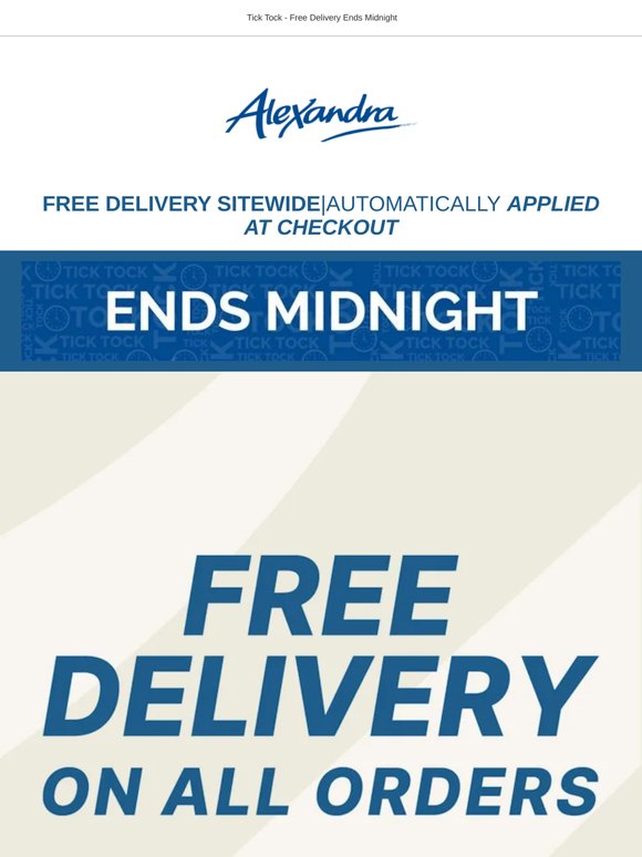 🚨 LAST CHANCE ALERT: FREE DELIVERY ENDS MIDNIGHT 🕛