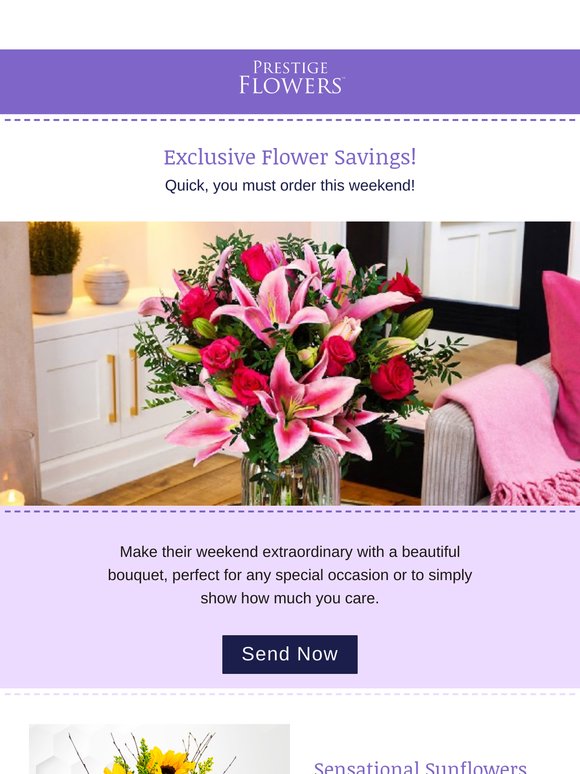 Save on Flowers this Weekend!💐